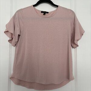 Banana Republic Flutter Sleeve Blouse | Soft Blush Pink | Size XS